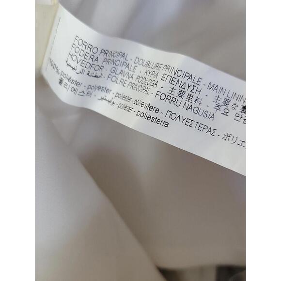 ZARA White TEXTURED TOP Crop Removable Straps Size M NEW #F - Picture 9 of 13